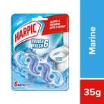 Harpic Power Fresh 6 Toilet Cleaner Rim Block - Marine Splash 35 g 