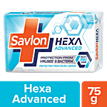 Savlon Hexa Advanced Soap, Protection from Viruses & Bacteria, 99.9% Germs 75 g 