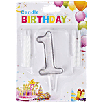 B Vishal Birthday No.1 With Twisted Candle 318 x 140 mm (Pack of 1)