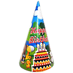 B Vishal Happy Birthday Cap - Medium, Assorted 356 x 560 mm (Pack of 10)