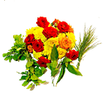 RoseBazaar Assorted Puja Flowers + Greens Mix 100 g
