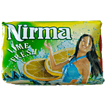 Nirma Lime Fresh Soap, TFM 76%, Grade 1 125 g (Pack of 4)