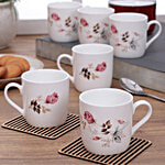 Clay Craft Asian Coffee Mugs Set MW082 180 ml (Set of 6)