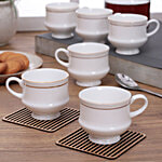 Clay Craft Cup Mona Coffee Mugs - GL110 180 ml (Set of 6)