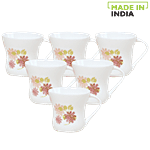 Clay Craft Daisy Coffee Mugs - Moon M215 220 ml (Set of 6)