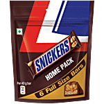 Snickers Peanut Filled Chocolate Bar Home Pack With Full Size 240 g (6 pcs x 40 g)