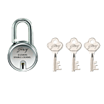 Godrej Locks Round 6 Levers 3 Keys Padlock 1 pc