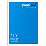 Papergrid Notebook - Ruled, Single Line, Spiral Bound, A4, 300 Pages 1 pc