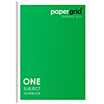 Papergrid Notebook - Ruled, Single Line, Spiral Bound, A4, 160 Pages 1 pc