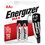 Energizer Max Alkaline Battery - Steel, AA, 1.5 V 2 pcs Blister Pack