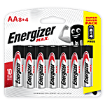 Energizer Max Alkaline Battery - AA, 1.5 V 12 pcs Blister Pack