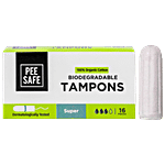 Pee Safe Super Biodegradable Tampons - Medium Flow 16 pcs