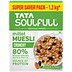 Tata Soulfull Crunchy Millet Muesli Breakfast Cereal With Almonds & Raisins 1.2 kg
