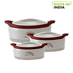 Milton New Marvel Jr Inner Steel Casserole For Roti/Chapati Gift Set - Brown 3 pcs 