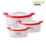 Milton New Marvel Jr Inner Steel Casserole For Roti/Chapati Gift Set - White 3 pcs