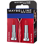 Maybelline New York Creamy Matte Lipstick - Bold Crimson & Pink My Red 7.8 g (Pack of 2)