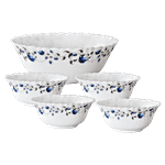 Larah by Borosil HeleNot Applicable Opalware Pudding Set - White 5 pcs 