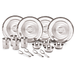 Neelam Stainless Steel Premium Dinner Set - Diamond Touch 16 pcs