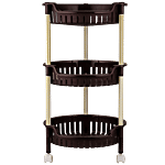 Polyset Essential Plastic Trolley - Round, Assorted Color 1 pc