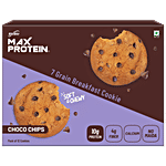 RiteBite Max Protein Choco Chip Cookie With No Maida - Healthy Biscuit, 7 Grains Protein Snacks 660 g (Pack of 12)