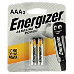 Energizer Alkaline Battery - AAA, 1.5 V 2 pcs Blister Pack