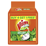 Vim Anti Bac With Neem Dishwash Bar 200 g (Buy 4 Get 1 Free)