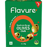 Flavure Snack-on-the-Go - Olives Chilli 30 g (Pack of 3)