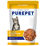 Purepet Real Tuna & Chicken Liver In Gravy Cat Food 50 g 