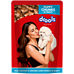 Drools Real Chicken & Liver Chunks In Gravy Wet Food For Puppy 150 g 