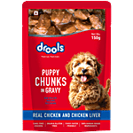 Drools Real Chicken & Liver Chunks In Gravy Wet Food For Puppy 150 g