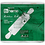 BB Home Kitchen Towel 2 Ply - 100% Virgin Pulp/Paper 60 pulls Pouch (Pack of 2)