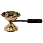 Trm Brass Dhoop Aarti With Wooden Handle, No.1 1 pc