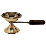 Trm Brass Dhoop Aarti With Wooden Handle, No.2 1 pc