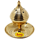 Trm Brass Agarbathi Stand - Plain 1 pc