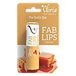 Olivia Caramel Fab Lip Balm - Jojoba Oil & Vitamin-E For Lively Lips 4.3 g 