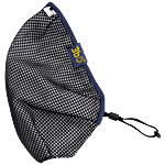 3BO Deltoid Turbo Face Masks In Navy Mesh With Navy Binding - 1S1001, Small 1 pc