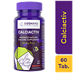 SIDDHAYU Calciactiv Tablets - Ayurvedic Calcium Supplement For Bone & Joint Health 60 pcs