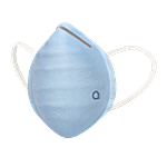 Amante Face Mask - Ultra-Light Contoured Fit, Large, Light Blue 1 pc