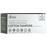 SIRONA FDA Approved 100% Organic Cotton and Biodegradable Tampons - Regular Flow 18 pcs 