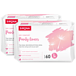 Sirona Ultra-Thin Premium Panty Liners - Regular Flow, Large 60 pcs (Pack of 2)