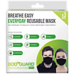 Bodyguard Breathe Easy Everyday Reusable Anti Pollution Mask 3 pcs