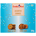 CookieMan Assorted Cookies - Fruit & Nut & Choco Chip Cookies 200 g Box