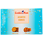 CookieMan Assorted Cookies - Fruit & Nut & Choco Chip Cookies 400 g