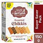 indiSecrets Assorted Chikki 150 g (6 x 25 g Each)