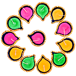 Dia Craft Dia Craft Designer Wax Diya Box - 1b 12 pcs