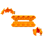 DS Plastic Ganpati Modak Sancha Mould - Assorted Colour 3 pcs