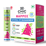 Chicnutrix Happee Natural UTI Management - Cranberry, Ursolia, D-Mannose, Strawberry Flavour 20 Tablets