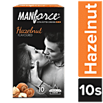 Manforce Condoms Extra Dotted Condoms, Hazelnut Flavoured 10 pcs