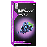 Manforce Condoms 3 in 1 Ribbed, Contour, Dotted, Black Grapes Flavoured Condoms 10 pcs 