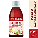 Dabur Red Pulling Oil - Ayurvedic Mouthwash, Oral Detox For Teeth & Gums 195 ml 